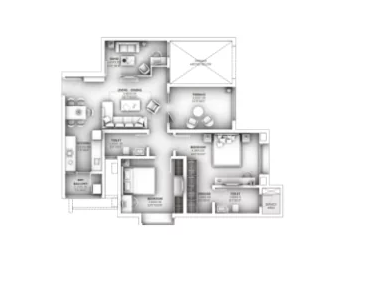 Ganga Legends County Bavdhan 2BHK Plan